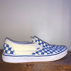 Men’s Blue Checkered Vans size 12